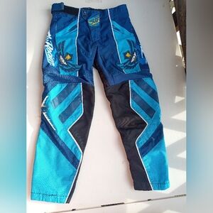 ​Fly Racing Kinetic Kids Motocross Pants Blue/Black/White Size 26